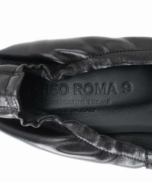 CORSO ROMA,9(コルソローマ)の「CORSOROMA9/コルソローマ ノーヴェ ギャザーヒールシューズ(パンプス・レディース・ブラック/ブラウン・36/37/38/39)」の14枚目の写真