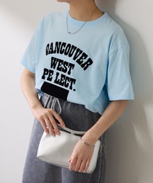 【美品】COLLAGE GALLARDAGALANTE　スパンコールTシャツ　紺 セール】シャツドッキングプルオーバー（Tシャツ/カットソー