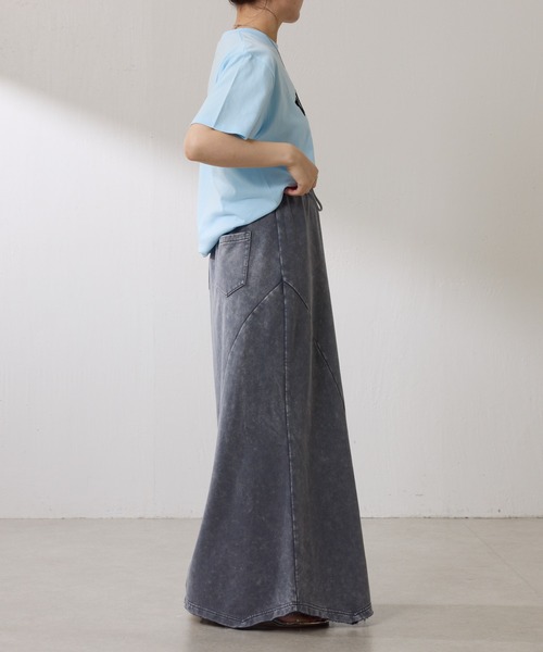 COLLAGE GALLARDAGALANTE（コラージュガリャルダガランテ）の「【OT】VANCOUVERフロッキーロゴ半袖T（Tシャツ/カットソー・レディース・オフホワイト/スカイブルー・FREE）」の16枚目の写真