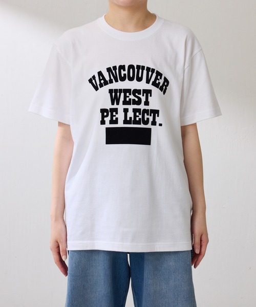 COLLAGE GALLARDAGALANTE（コラージュガリャルダガランテ）の「【OT】VANCOUVERフロッキーロゴ半袖T（Tシャツ/カットソー・レディース・オフホワイト/スカイブルー・FREE）」の19枚目の写真