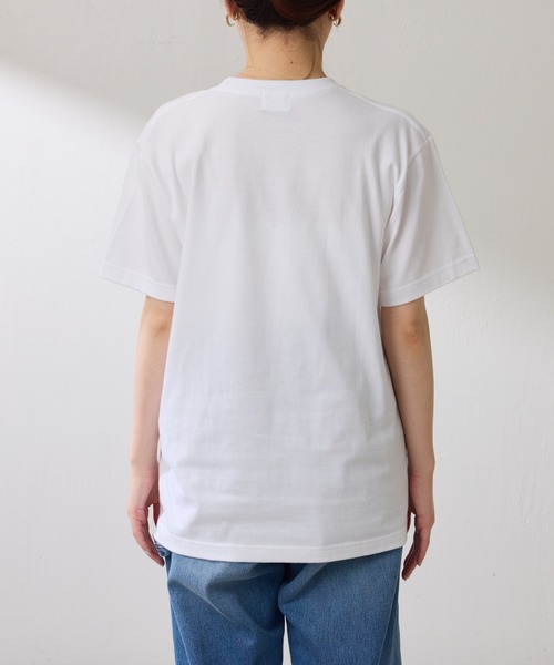 COLLAGE GALLARDAGALANTE（コラージュガリャルダガランテ）の「【OT】VANCOUVERフロッキーロゴ半袖T（Tシャツ/カットソー・レディース・オフホワイト/スカイブルー・FREE）」の21枚目の写真