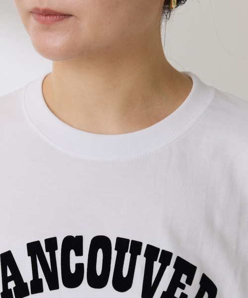 COLLAGE GALLARDAGALANTE（コラージュガリャルダガランテ）の「【OT】VANCOUVERフロッキーロゴ半袖T（Tシャツ/カットソー・レディース・オフホワイト/スカイブルー・FREE）」の22枚目の写真