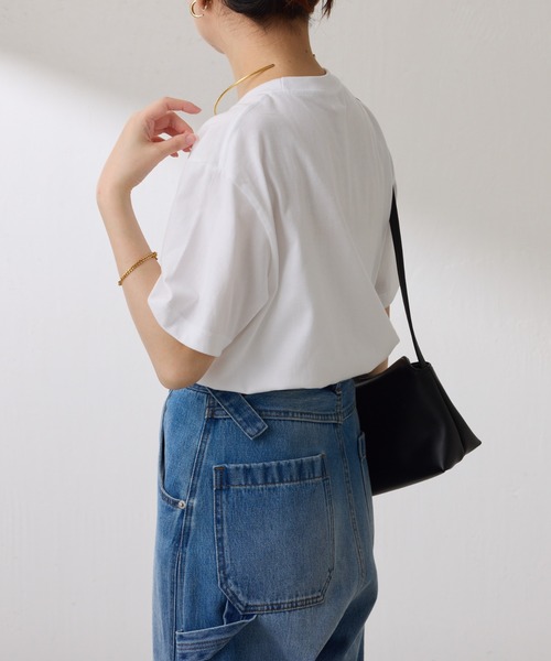 COLLAGE GALLARDAGALANTE（コラージュガリャルダガランテ）の「【OT】VANCOUVERフロッキーロゴ半袖T（Tシャツ/カットソー・レディース・オフホワイト/スカイブルー・FREE）」の6枚目の写真