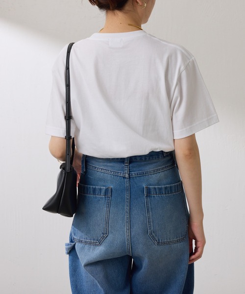 COLLAGE GALLARDAGALANTE（コラージュガリャルダガランテ）の「【OT】VANCOUVERフロッキーロゴ半袖T（Tシャツ/カットソー・レディース・オフホワイト/スカイブルー・FREE）」の7枚目の写真