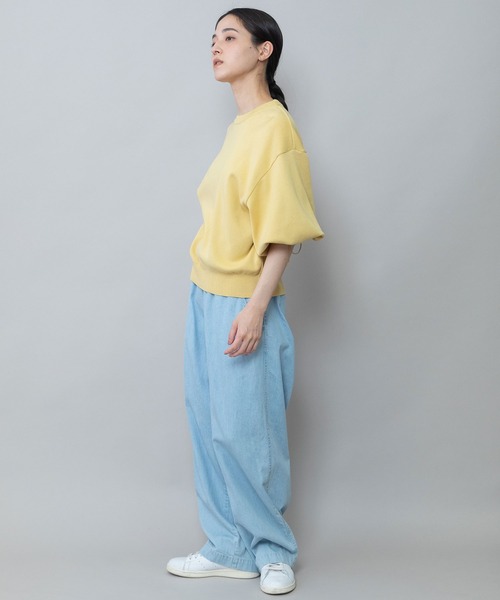 Munich（ミューニック）の「コットンニットパフスリーブトップス（ニット/セーター・レディース・ブラック/グレー/イエロー/グリーン・FREE）」の22枚目の写真