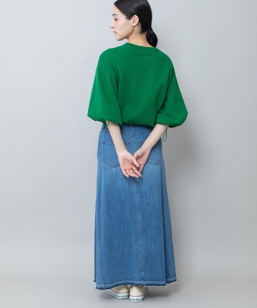 Munich（ミューニック）の「コットンニットパフスリーブトップス（ニット/セーター・レディース・ブラック/グレー/イエロー/グリーン・FREE）」の5枚目の写真