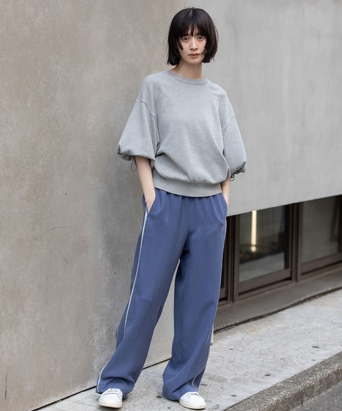 Munich（ミューニック）の「コットンニットパフスリーブトップス（ニット/セーター・レディース・ブラック/グレー/イエロー/グリーン・FREE）」の9枚目の写真