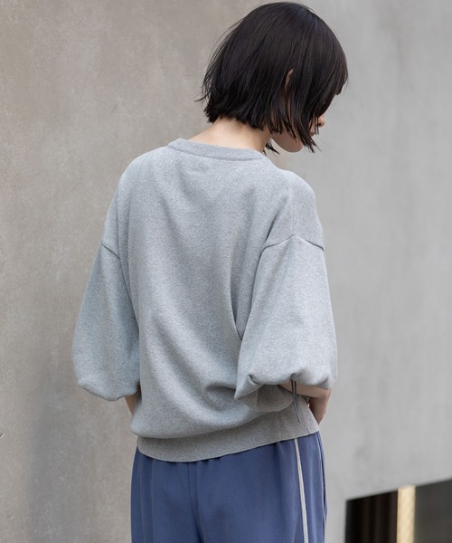 Munich（ミューニック）の「コットンニットパフスリーブトップス（ニット/セーター・レディース・ブラック/グレー/イエロー/グリーン・FREE）」の12枚目の写真