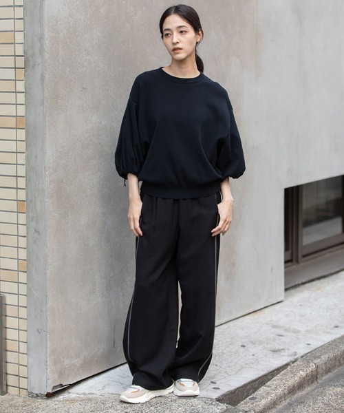 Munich（ミューニック）の「コットンニットパフスリーブトップス（ニット/セーター・レディース・ブラック/グレー/イエロー/グリーン・FREE）」の15枚目の写真