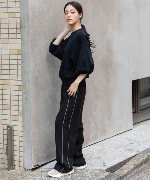 Munich（ミューニック）の「コットンニットパフスリーブトップス（ニット/セーター・レディース・ブラック/グレー/イエロー/グリーン・FREE）」の16枚目の写真