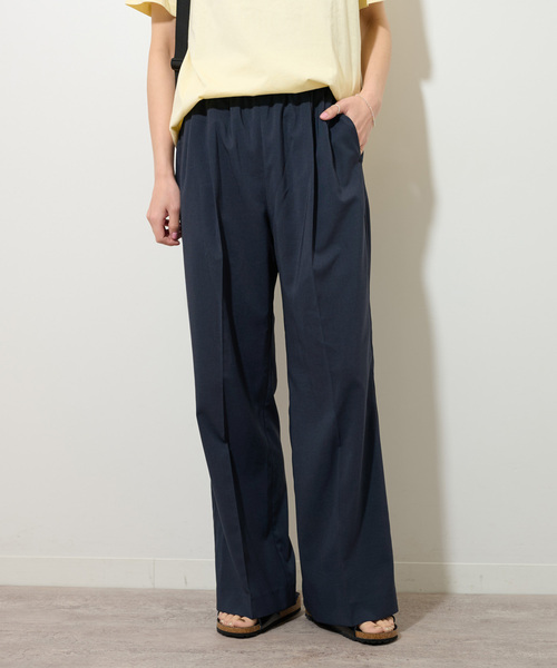 JOURNAL STANDARD relume(ジャーナルスタンダード レリューム)の「《再入荷!》【サイズ展開あり/自宅ケア可能】程よくルーズでもきちんと見え。トロギャザータックパンツ(スラックス・レディース・ネイビー/ブラック/チャコールグレー・36/38)」の3枚目の写真