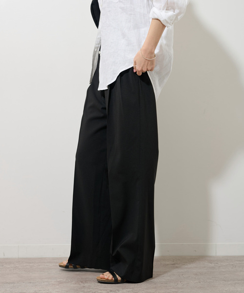JOURNAL STANDARD relume(ジャーナルスタンダード レリューム)の「《再入荷!》【サイズ展開あり/自宅ケア可能】程よくルーズでもきちんと見え。トロギャザータックパンツ(スラックス・レディース・ネイビー/ブラック/チャコールグレー・36/38)」の5枚目の写真