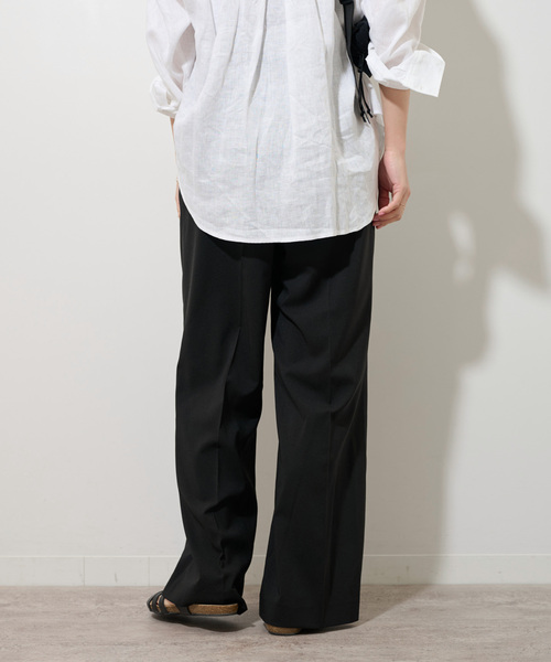 JOURNAL STANDARD relume(ジャーナルスタンダード レリューム)の「《再入荷!》【サイズ展開あり/自宅ケア可能】程よくルーズでもきちんと見え。トロギャザータックパンツ(スラックス・レディース・ネイビー/ブラック/チャコールグレー・36/38)」の7枚目の写真