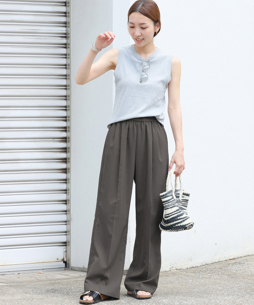 JOURNAL STANDARD relume(ジャーナルスタンダード レリューム)の「《再入荷!》【サイズ展開あり/自宅ケア可能】程よくルーズでもきちんと見え。トロギャザータックパンツ(スラックス・レディース・ネイビー/ブラック/チャコールグレー・36/38)」の8枚目の写真