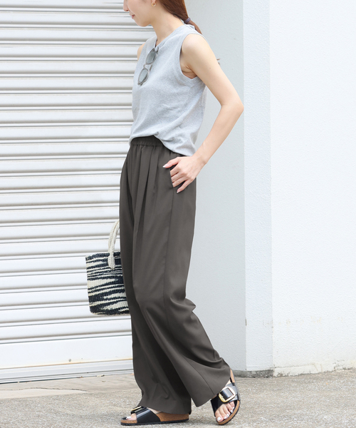 JOURNAL STANDARD relume(ジャーナルスタンダード レリューム)の「《再入荷!》【サイズ展開あり/自宅ケア可能】程よくルーズでもきちんと見え。トロギャザータックパンツ(スラックス・レディース・ネイビー/ブラック/チャコールグレー・36/38)」の9枚目の写真