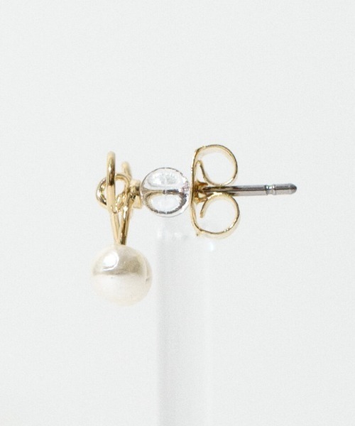 flower（フラワー）の「チェリーリボンピアス（ピアス（片耳用）・レディース・シルバー/ゴールド・FREE）」の3枚目の写真