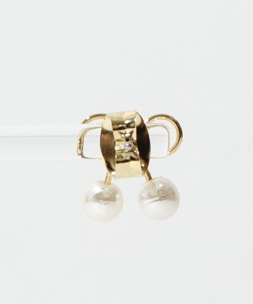 flower（フラワー）の「チェリーリボンピアス（ピアス（片耳用）・レディース・シルバー/ゴールド・FREE）」の4枚目の写真