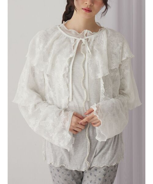 merry jenny(メリージェニー)の「レースティアードボレロ(シャツ/ブラウス・レディース・オフホワイト/アイボリー・FREE)」の2枚目の写真