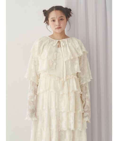 merry jenny(メリージェニー)の「レースティアードボレロ(シャツ/ブラウス・レディース・オフホワイト/アイボリー・FREE)」の8枚目の写真