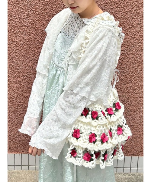 merry jenny（メリージェニー）の「レースティアードボレロ（シャツ/ブラウス・レディース・アイボリー/オフホワイト・FREE）」の2枚目の写真