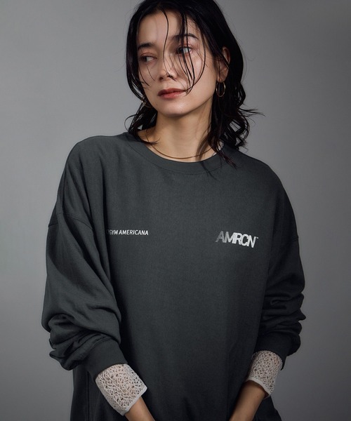 【AMERICANA】ハーフネック ロングスリーブTシャツ・フーディー 別注】＜Americana＞ロゴロングスリーブTシャツ（Tシャツ