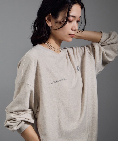 Americana（アメリカーナ）】リバースウィーブ L/S T／ロング