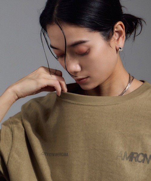 Americana（アメリカーナ）】リバースウィーブ L/S T／ロング