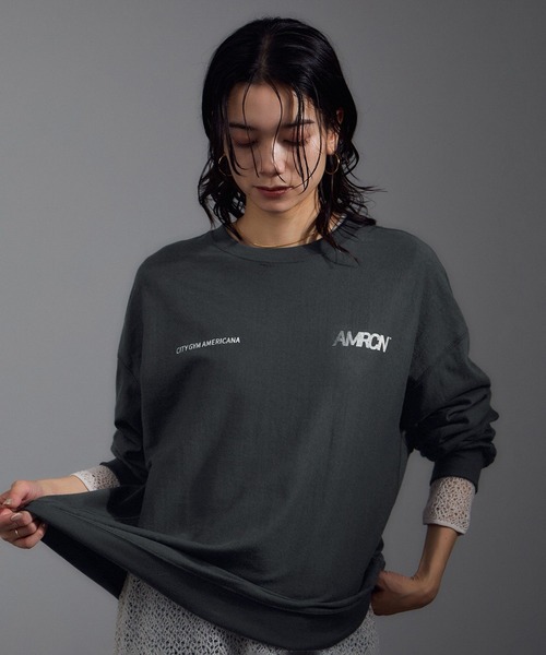 Americana（アメリカーナ）】リバースィーブ L/S T／ロング
