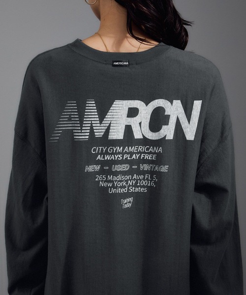 Americana（アメリカーナ）】リバースウィーブ L/S T／ロング