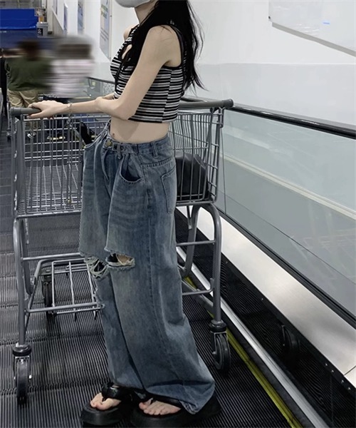 デニムパンツ ツートン ダメージ加工 カジュアル お洒落 M~2XL 楽天市場】デニムパンツ メンズ スリム ストレッチ | M~XL 全2色