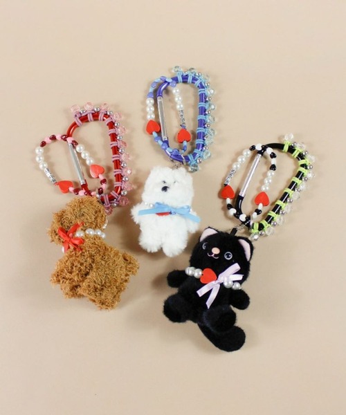 Casselini（キャセリーニ）の「【Casselini】アニマル カラビナ バッグチャーム 猫 犬 熊 くま クマ cat dog bear キーリング ギフト 252-110101（チャーム・レディース・レッド/ブラック/ブルー・FREE）」の13枚目の写真