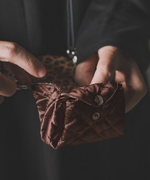 GLIMCLAP(ONbv)mko12979-Two pockets design mini bag-Mini diamond-pattern quilt fabric-@~jobO |[`(|[`)