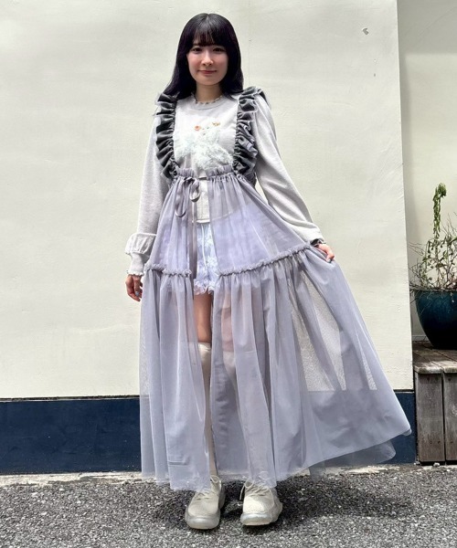えみなご様キャンディストリッパー⭐︎チェック柄フレアスカート（ネイビー/パープル） テチチ チェック柄膝丈スカート ショートスカート 台形フレア