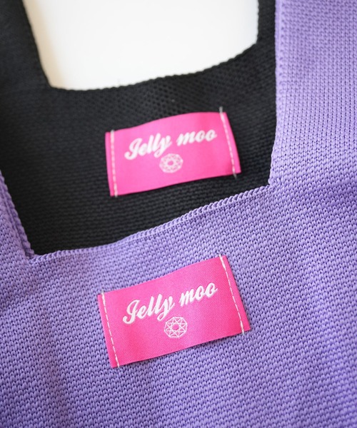 Port(ポート)の「【 Jelly moo / ジェリームー 】 ピンクタグ ニット ミニ トートバッグ / ハンドバッグ #(ハンドバッグ・レディース・ライトパープル/ホワイト/グリーン/レッド/ブラック・FREE)」の17枚目の写真