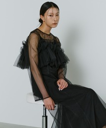 ANDRESD(AhXh)multiway volume tulle dress / }`EFC{[`[hX(hX)