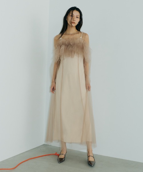 ANDRESD＊ボリュームソフトチュールドレス ANDRESD ドレス ボリュームソフトチュールドレス / volume soft