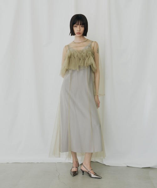 andrea＆co. ドットボリュームチュールドレス タグ付き マルチウェイボリュームチュールドレス / multiway volume tulle dress