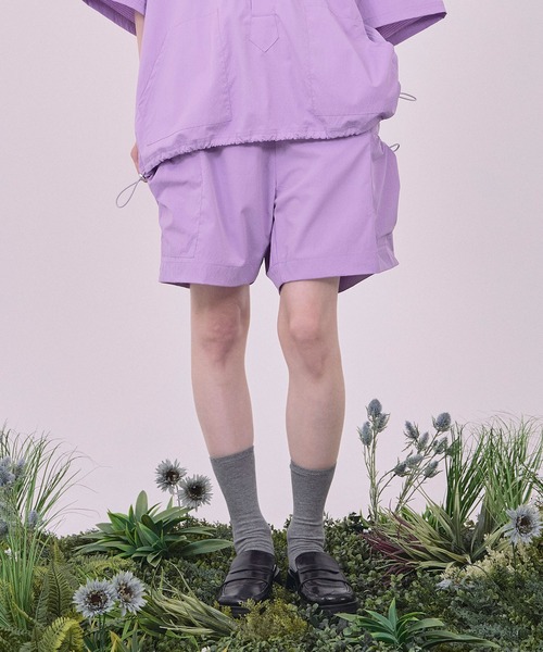 Nora Lily(ノラリリー)の「【Nora Lily】Drawcord Cubist Cargo Shorts(その他パンツ・メンズ・ダークグレー/パープル/カーキ/アイボリー・FREE)」の4枚目の写真
