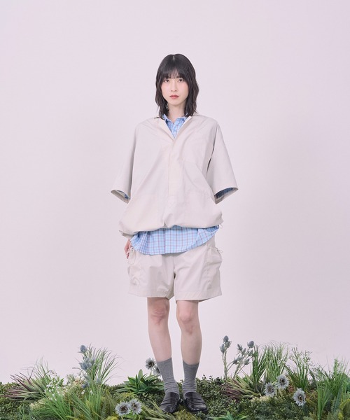 Nora Lily(ノラリリー)の「【Nora Lily】Drawcord Cubist Cargo Shorts(その他パンツ・メンズ・ダークグレー/パープル/カーキ/アイボリー・FREE)」の6枚目の写真