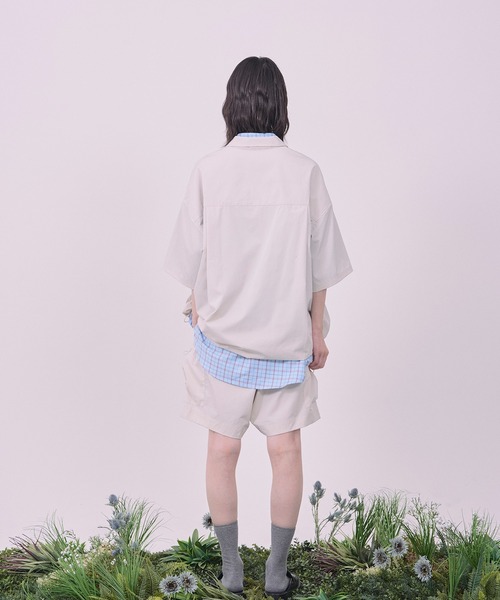 Nora Lily(ノラリリー)の「【Nora Lily】Drawcord Cubist Cargo Shorts(その他パンツ・メンズ・ダークグレー/パープル/カーキ/アイボリー・FREE)」の8枚目の写真