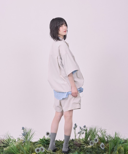 Nora Lily(ノラリリー)の「【Nora Lily】Drawcord Cubist Cargo Shorts(その他パンツ・メンズ・ダークグレー/パープル/カーキ/アイボリー・FREE)」の9枚目の写真