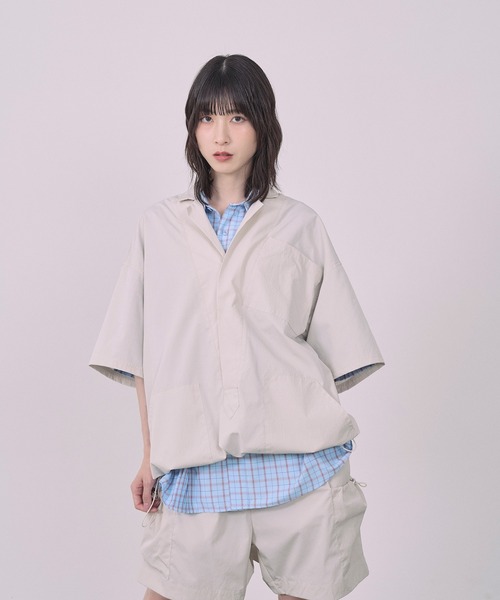 Nora Lily(ノラリリー)の「【Nora Lily】Drawcord Cubist Cargo Shorts(その他パンツ・メンズ・ダークグレー/パープル/カーキ/アイボリー・FREE)」の10枚目の写真