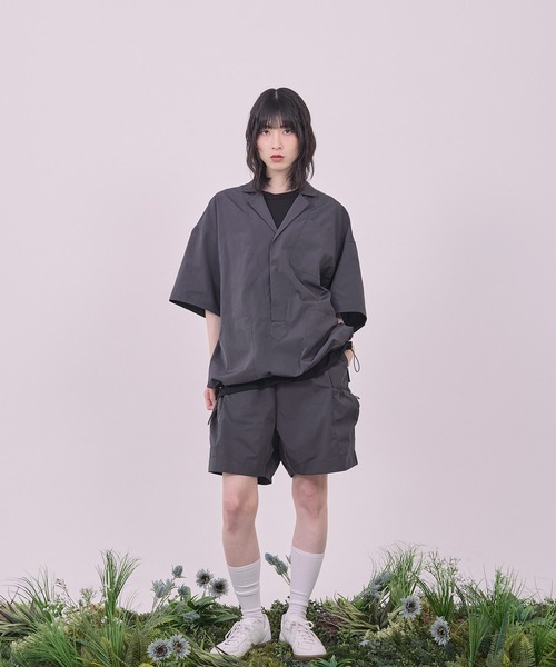 Nora Lily(ノラリリー)の「【Nora Lily】Drawcord Cubist Cargo Shorts(その他パンツ・メンズ・ダークグレー/パープル/カーキ/アイボリー・FREE)」の14枚目の写真