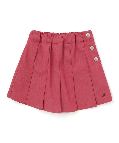 BeBe（ベベ）の「カラーデニムサイドボタンプリーツスカパン(90~150cm)（スカート・キッズ・ネイビー/レッド・140cm/120cm/130cm/150cm/110cm）」の13枚目の写真