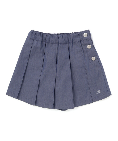 BeBe（ベベ）の「カラーデニムサイドボタンプリーツスカパン(90~150cm)（スカート・キッズ・ネイビー/レッド・140cm/120cm/130cm/150cm/110cm）」の15枚目の写真