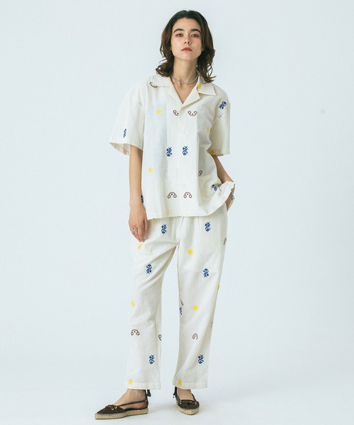 HLAADA(フラーダ)の「(HLAADA for ROSEBUD)EMBROIDERED PANTS(その他パンツ・レディース・ブラック/オフホワイト・ONE SIZE)」の5枚目の写真