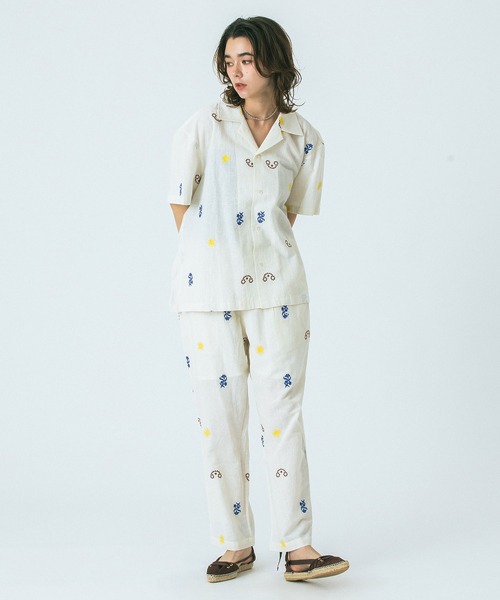 HLAADA(フラーダ)の「(HLAADA for ROSEBUD)EMBROIDERED PANTS(その他パンツ・レディース・ブラック/オフホワイト・ONE SIZE)」の6枚目の写真