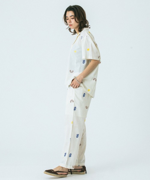 HLAADA(フラーダ)の「(HLAADA for ROSEBUD)EMBROIDERED PANTS(その他パンツ・レディース・ブラック/オフホワイト・ONE SIZE)」の7枚目の写真