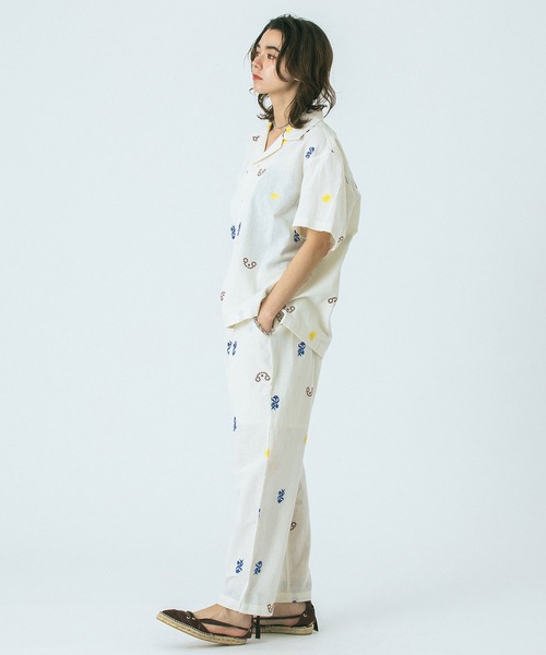 HLAADA(フラーダ)の「(HLAADA for ROSEBUD)EMBROIDERED PANTS(その他パンツ・レディース・ブラック/オフホワイト・ONE SIZE)」の8枚目の写真