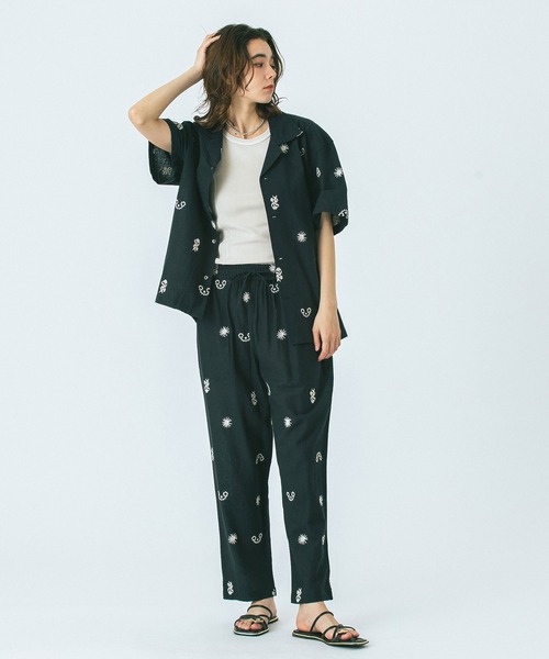 HLAADA(フラーダ)の「(HLAADA for ROSEBUD)EMBROIDERED PANTS(その他パンツ・レディース・ブラック/オフホワイト・ONE SIZE)」の18枚目の写真